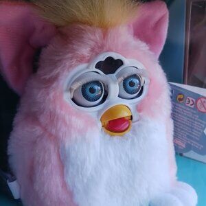 Vintage '99-'00 French Version "Peachy" Furby Baby, NRFB, NIB 90s Furby Baby